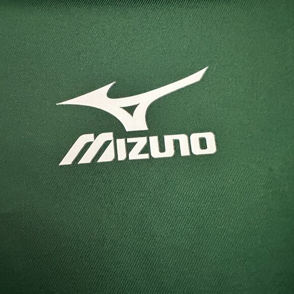 Mizuno 1/4 Zip Pullover Mens Large Green Lined Windbreaker Jacket Performance - Picture 4 of 5